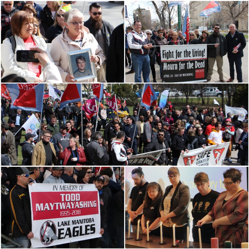 Collage from Winnipeg Leaders Walk and Candle lighting 2019