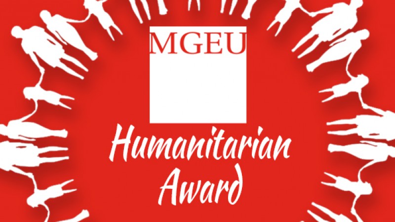 Humanitarian Award with MGEU logo