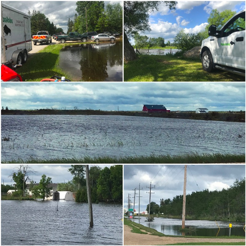 muliple images of flooding in the region