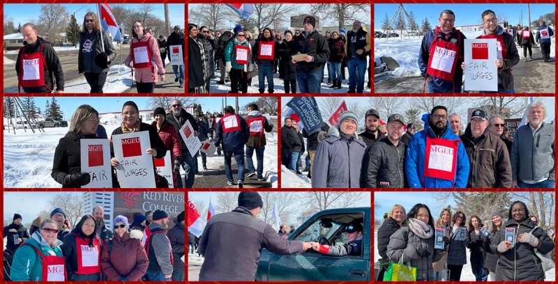 Collage of ACC and RRC members at info pickets